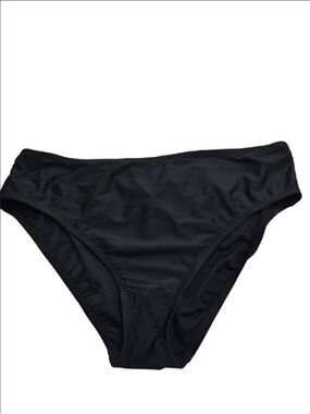 Ellen Tracy Black High Waust Bikini Bottoms - Smooth Everyday Style Size 8